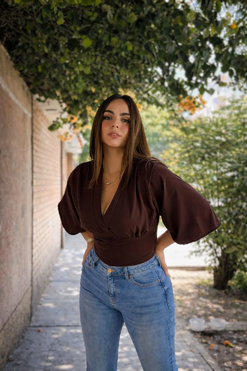 BLUSA GRETTA MARRON