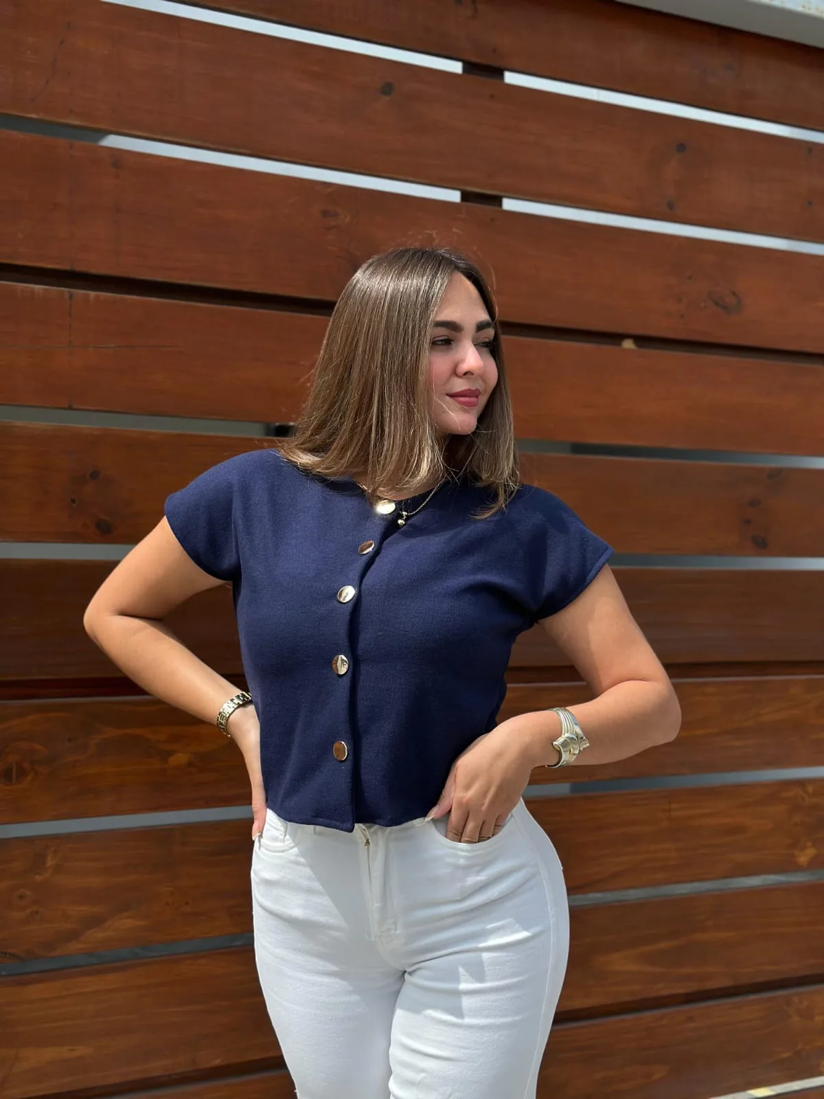 BLUSA FLORENCIA AZUL MARINO