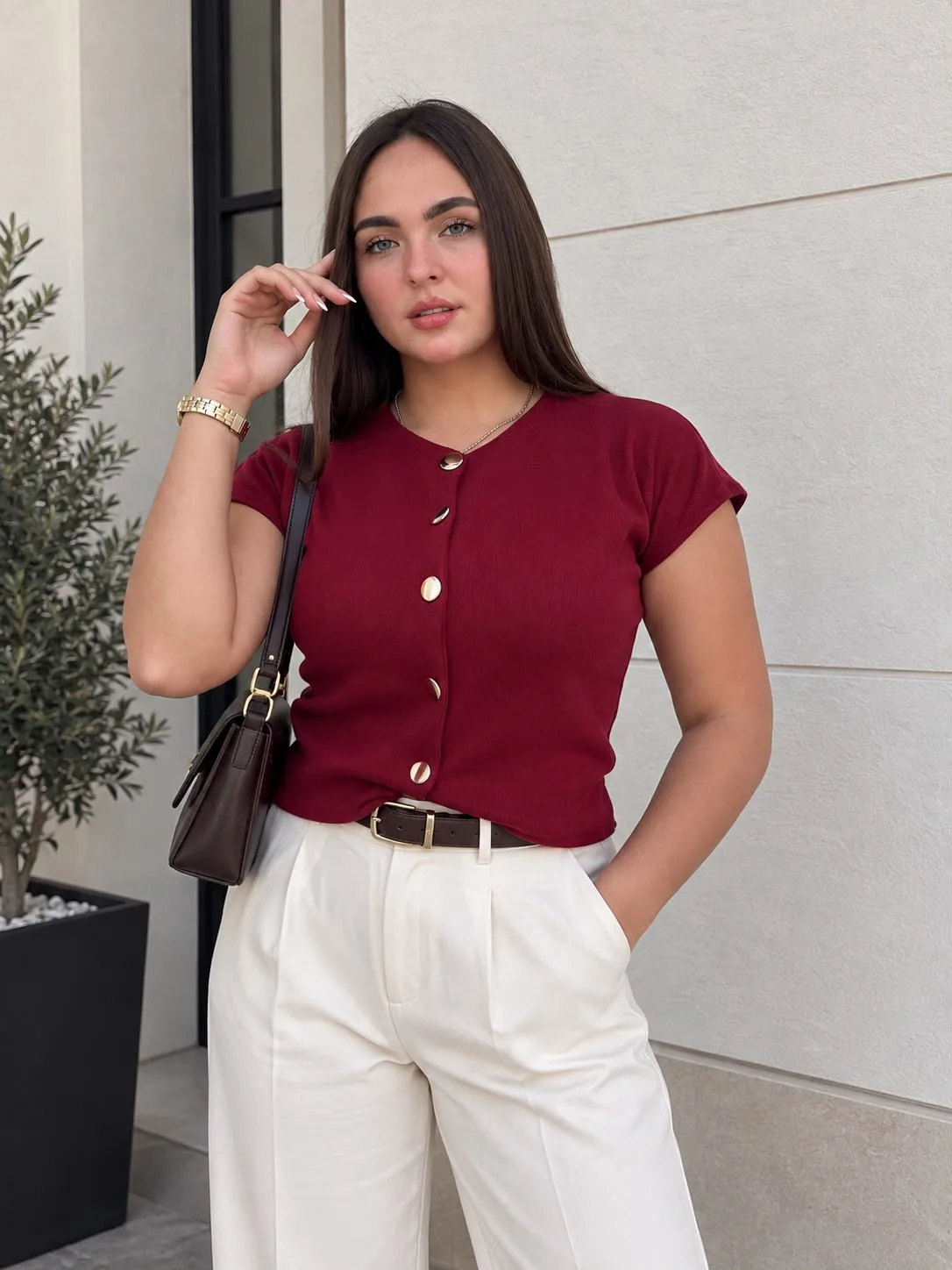 BLUSA FLORENCIA VINO