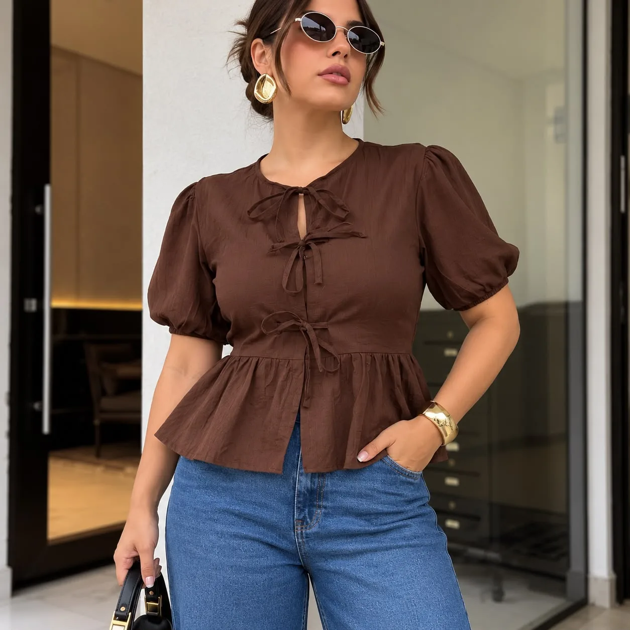 BLUSA JULIETA CHOCOLATE